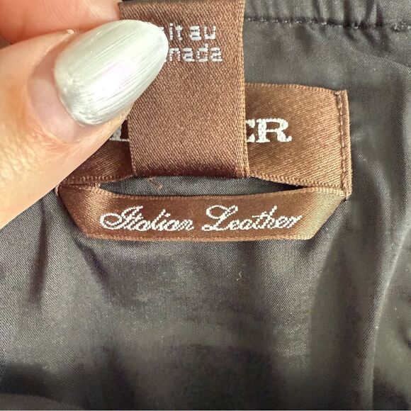 DANIER | Leather accent pencil skirt - Picture 6 of 9